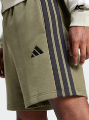 Essential 3-Stripes French Terry Shorts GREEN